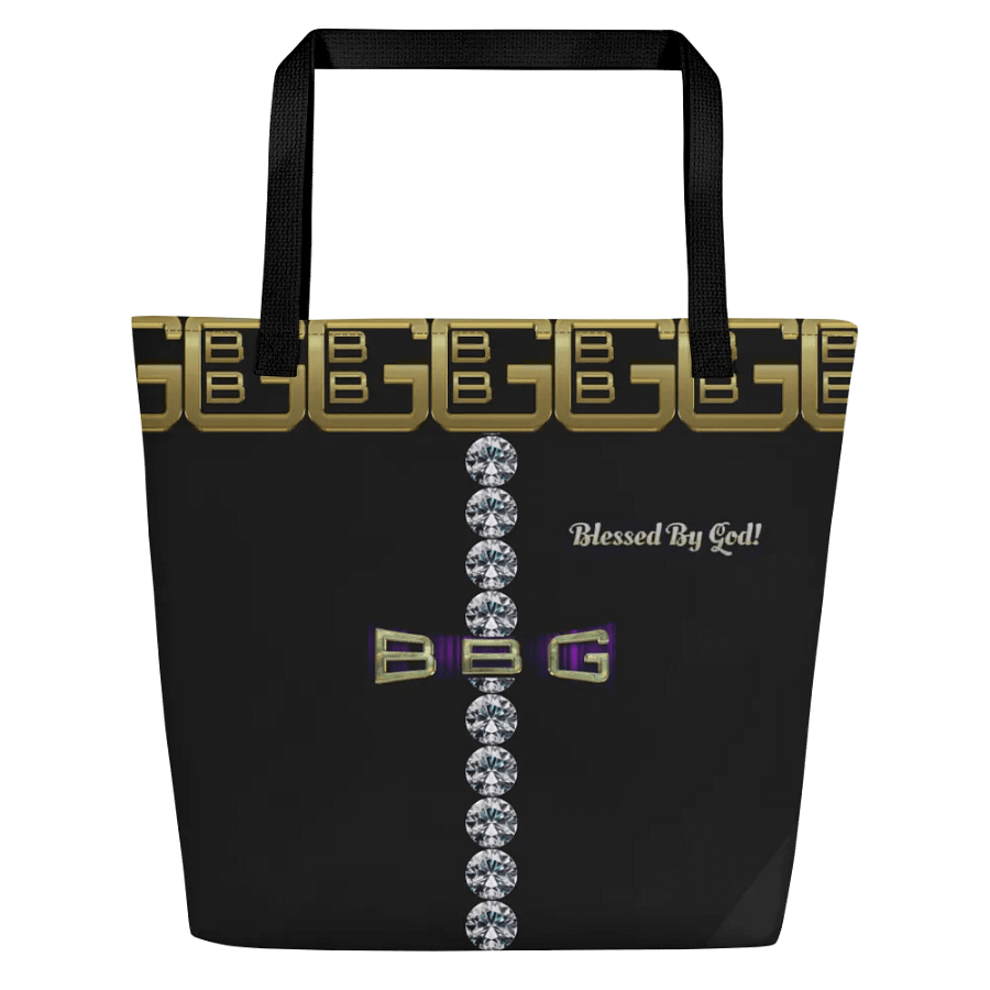 Black with Diamonds BBG Tote Bag with Pocket product image (1)