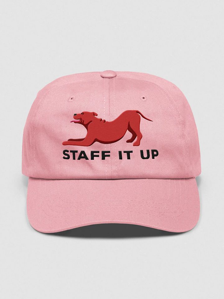Staff It Up Classic Dad Hat(Embroidered) of a Staffordshire Terrier(Red) product image (17)