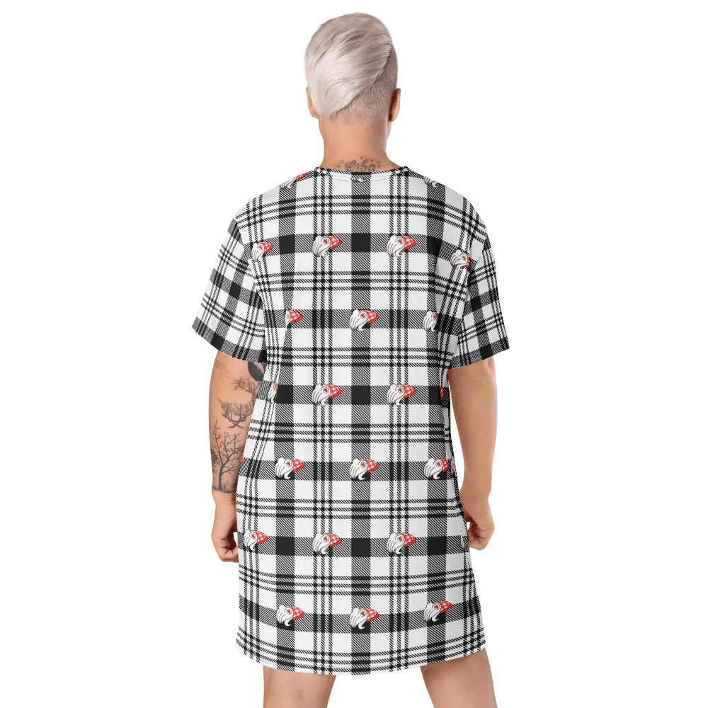 Strawberry Plaid Cuttlefish T-Shirt Dress product image (12)
