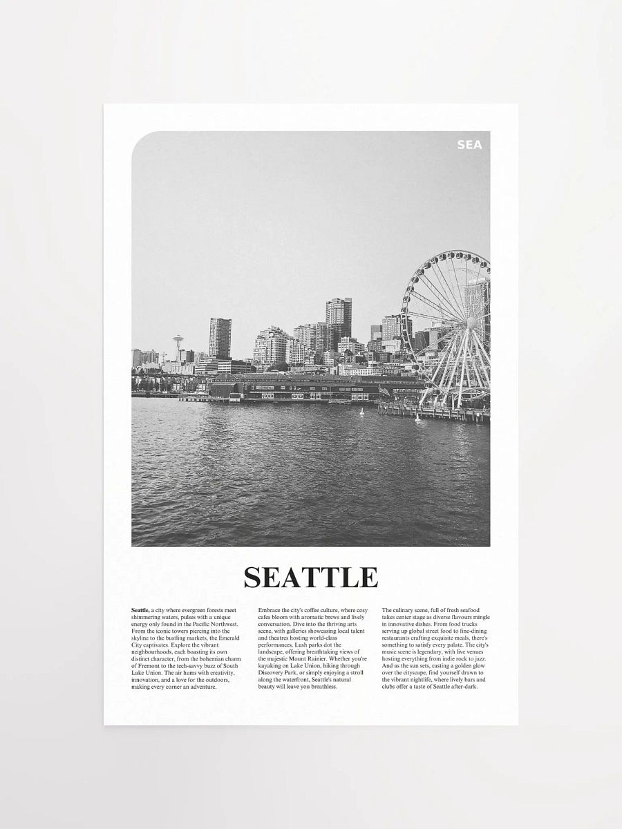 Seattle 03 Newspaper Poster product image (5)