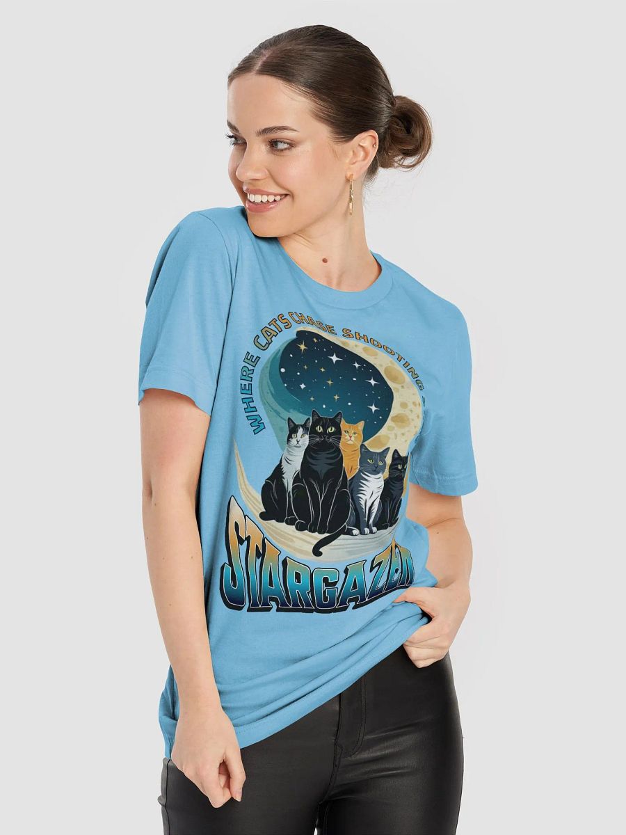 Where Cats Chase Shooting Stars Stargazer Soft Tee product image (41)