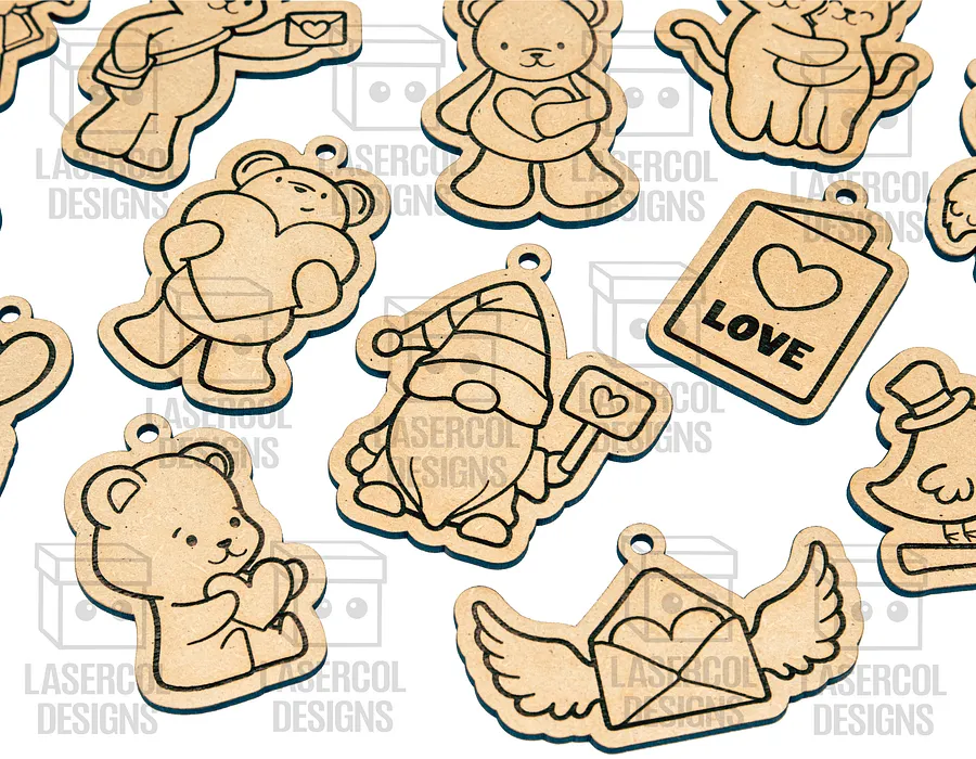 Valentine's Day Cutouts / Tags - Laser Cut Files product image (5)