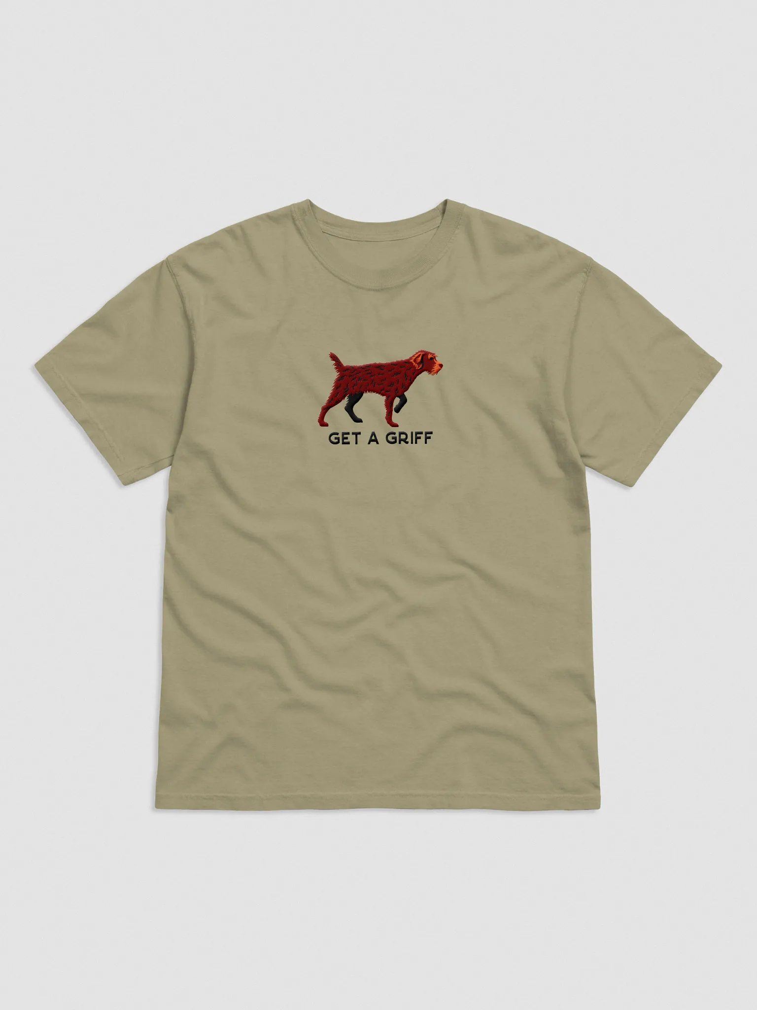 Get a Griff T-Shirt(Embroidered) of a Wirehaired Pointing Griffon(Liver) product image (4)