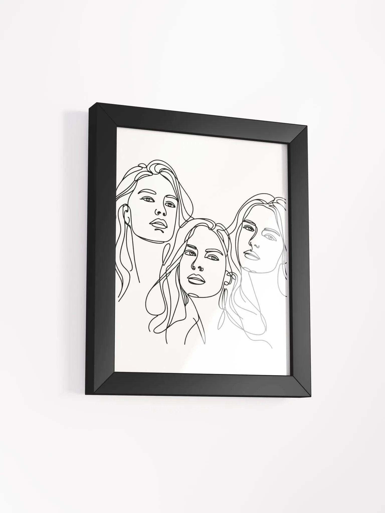 Female Models Portraits Line Art Matte Poster Art product image (39)