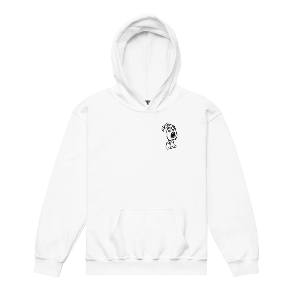 Youth Furcorn Character (Black on White) Hoodie product image (8)