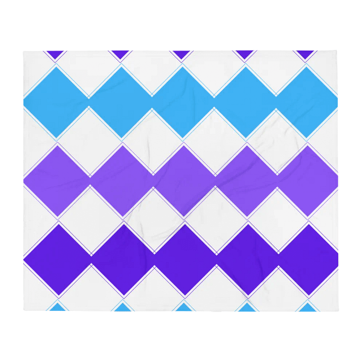 Blue And Purple Diamond Patten Blanket product image (2)