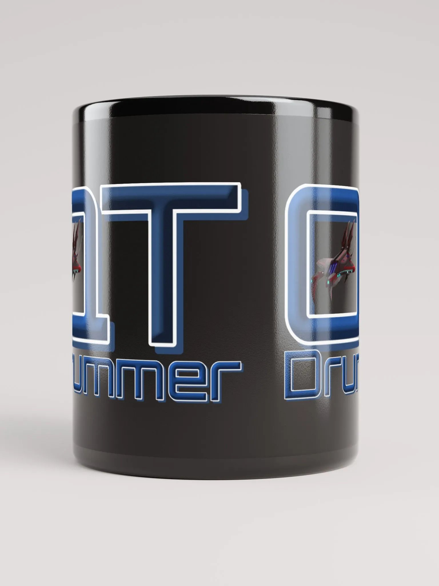 QTDrummer Mug Gloss Black product image (10)