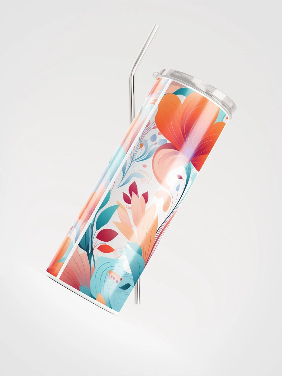 Blue Floral Pastel Harmony Stainless Steel Tumbler for Hot & Cold Drinks product image (4)