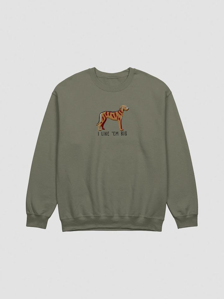 I Like 'Em Big Sweatshirt (Embroidered) of an Irish Wolfhound(Brown) product image (7)