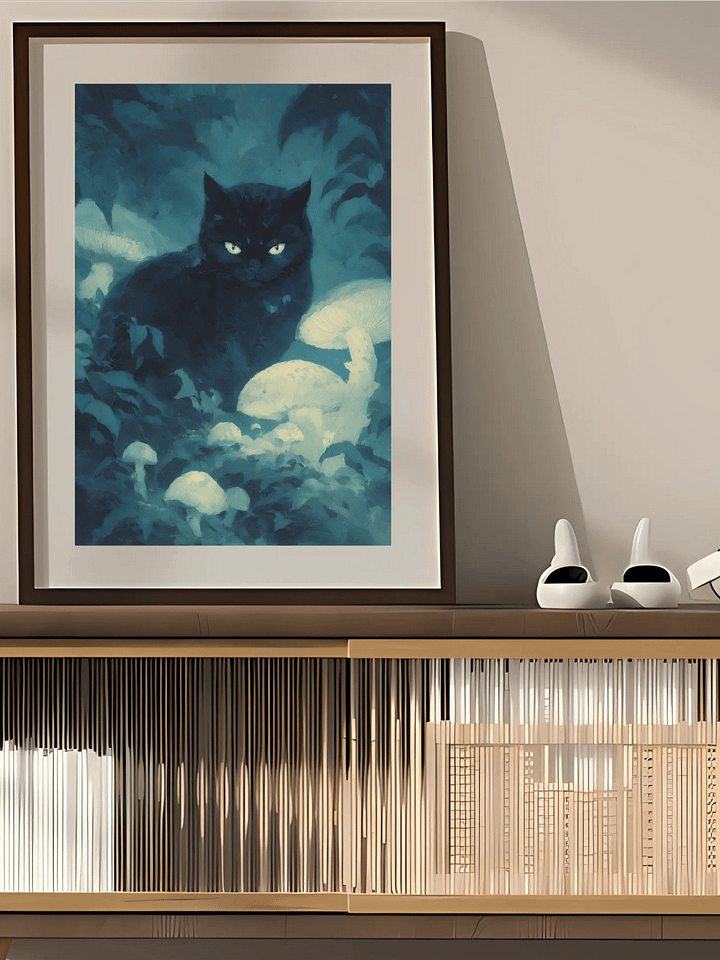 Whiskered Enigma – Moonlit Serenity Art product image (2)