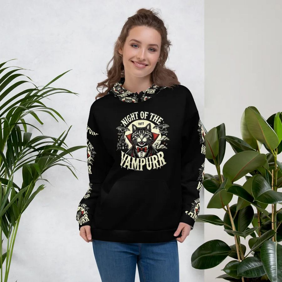 Vintage NIGHT OF THE VAMPURR - Hoodie product image (2)