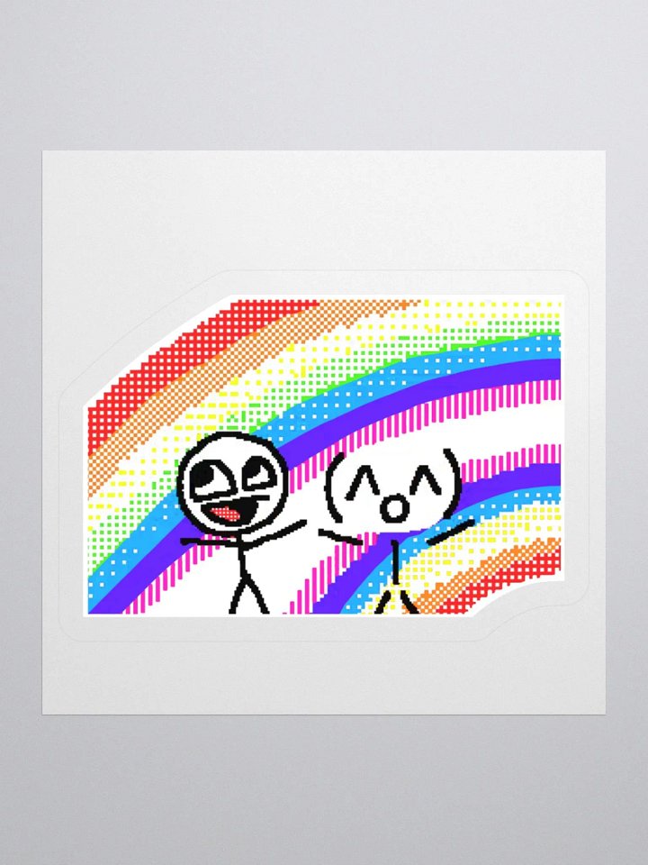 Nom Nom and Derp DOUBLE RAINBOW! (STICKER) product image (4)