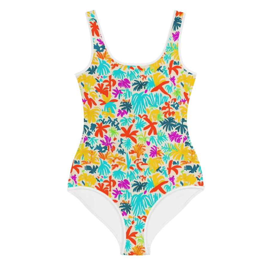 Floral Fun Blooms All Summer: All-Over Print Youth Swimsuit product image (6)