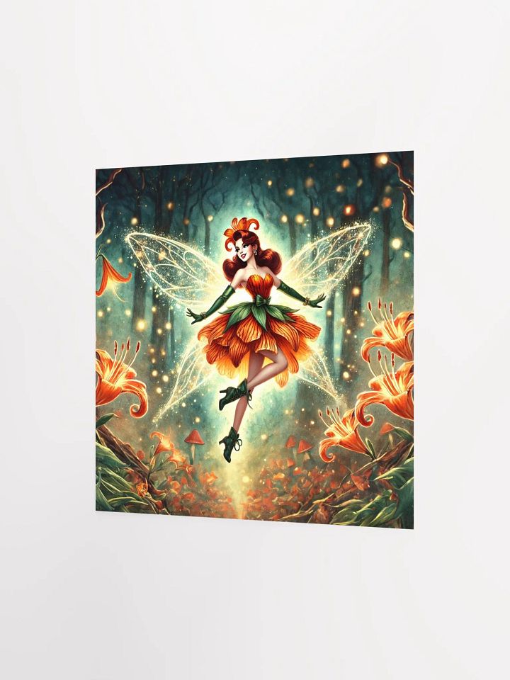Enchanted Orange Lily Fairy Premium Matte Poster product image (7)