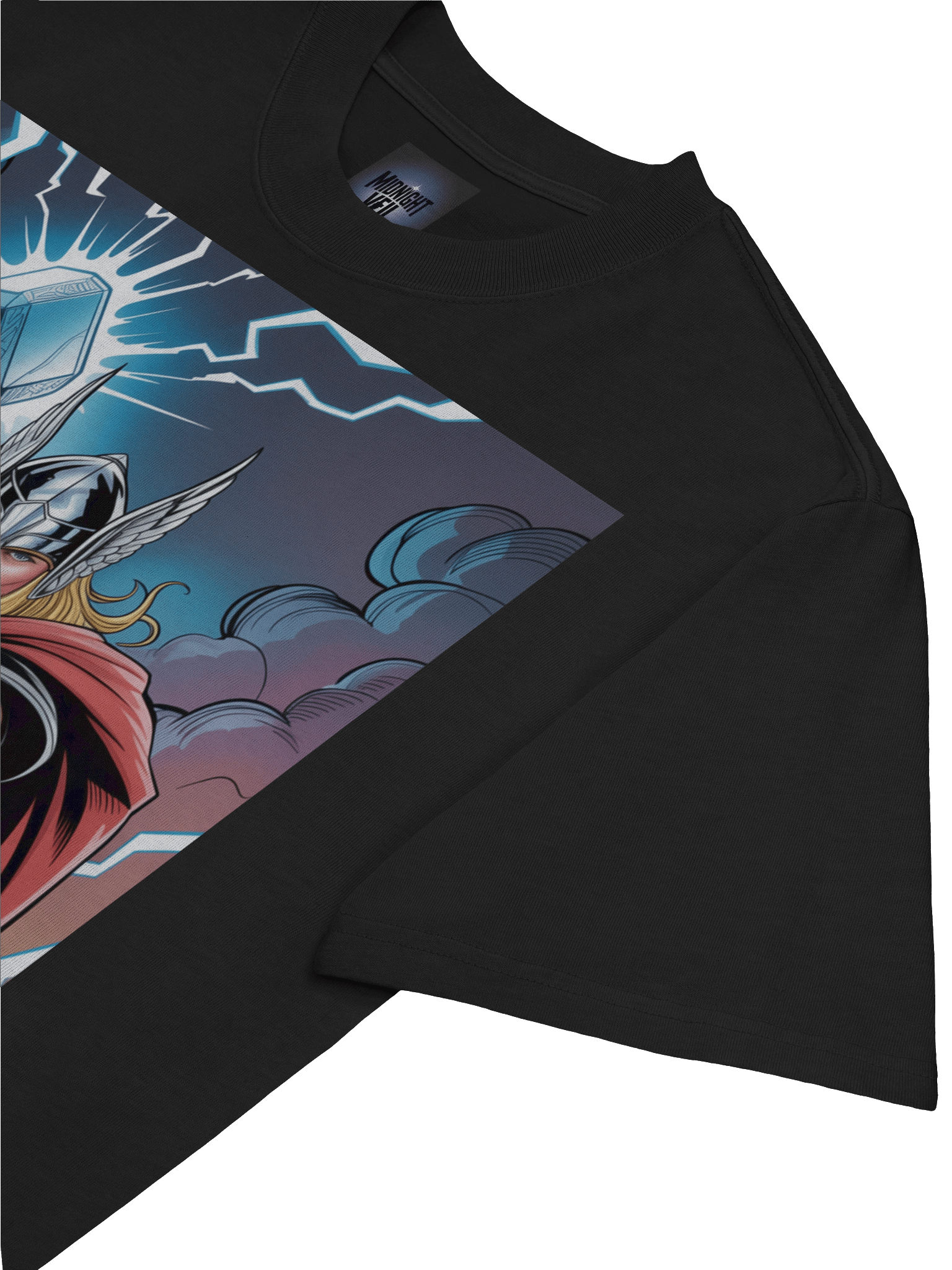 Thor Hammer's Fury Oversized Faded T-Shirt product image (7)