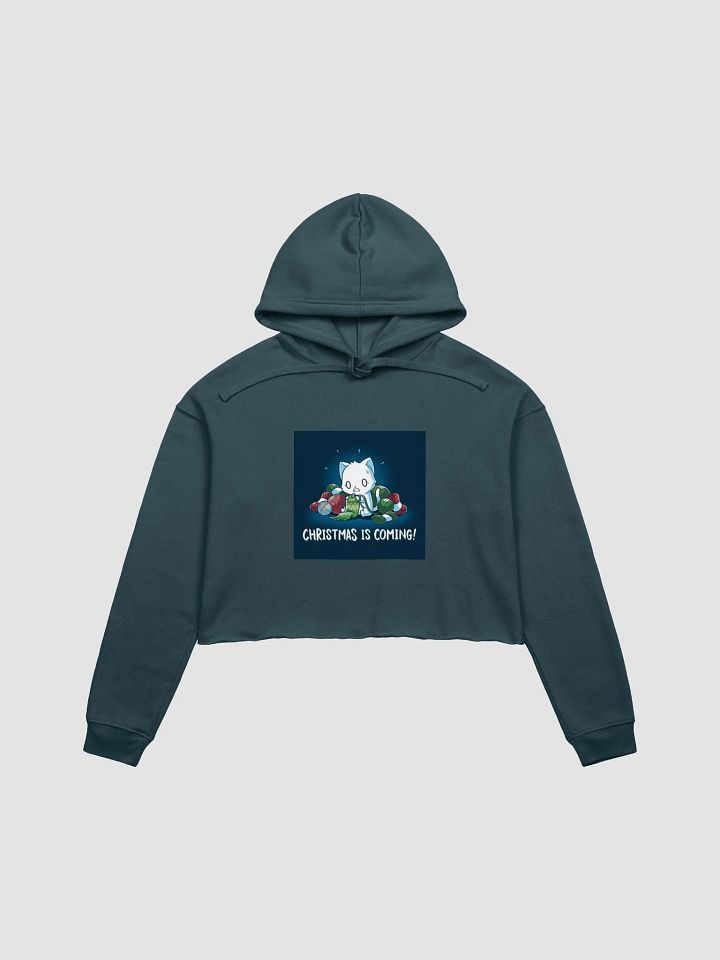 Christmas Cat Knitting Crop Hoodie product image (6)