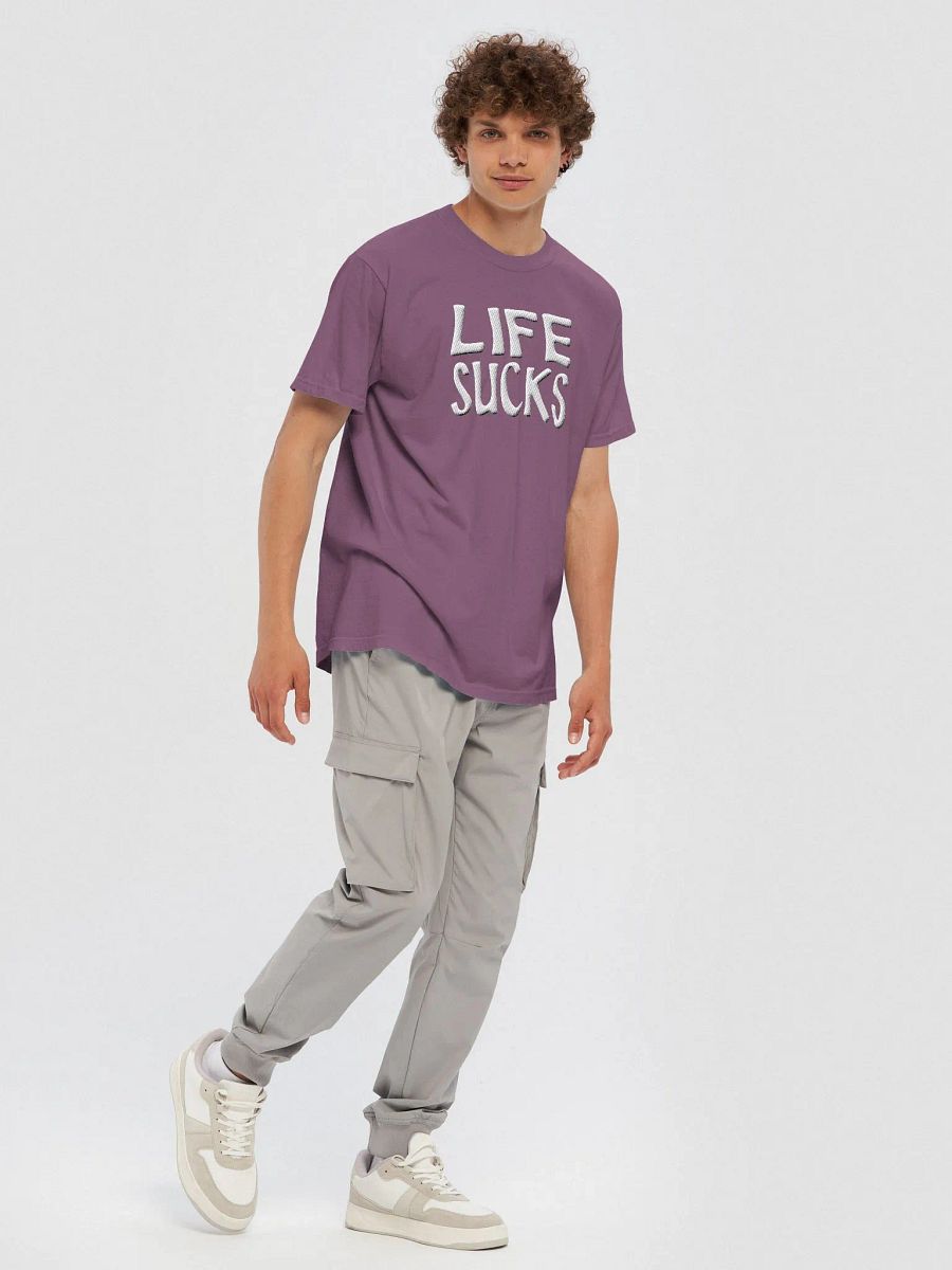 'Life Sucks' Embroidered Tee product image (6)