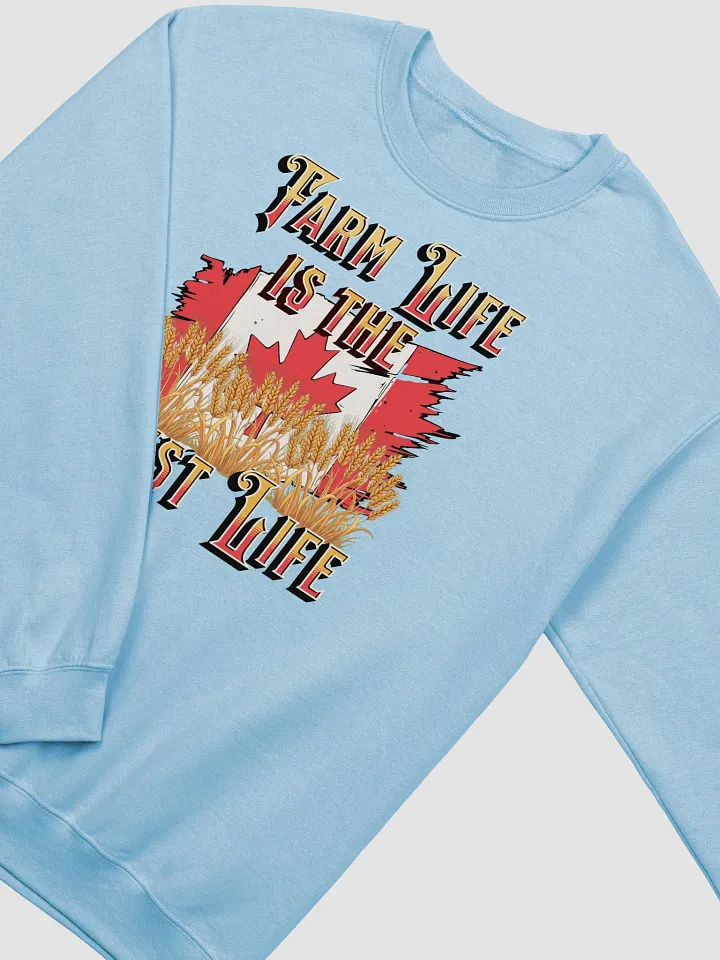 Farm Life Is The Best Life Canada Flag Air-Spun Classic Crewneck Sweatshirt product image (2)