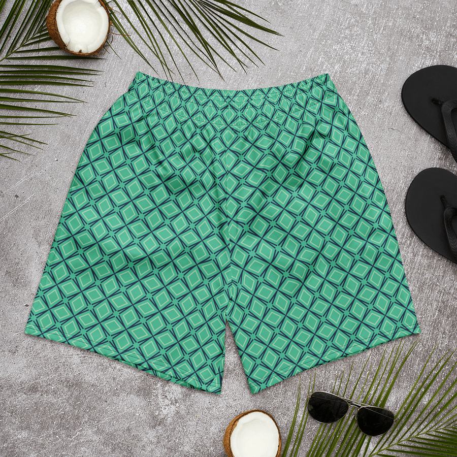 Geometric Illusion All Over Print Unisex Athletic Long Shorts product image (2)