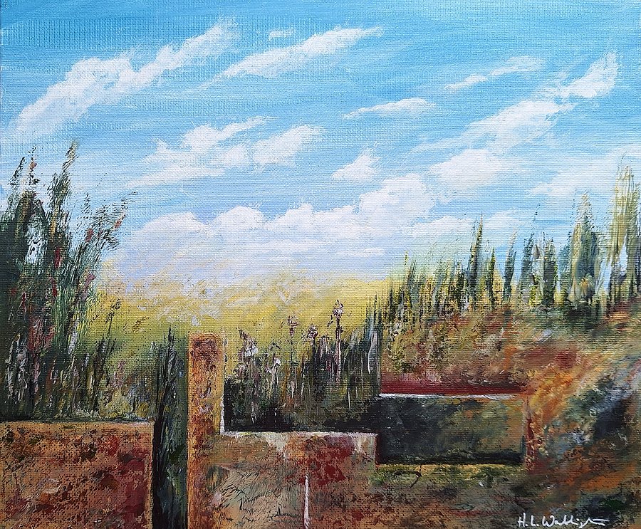 'Countryside Blocks' Original Acrylic Canvas Painting product image (1)
