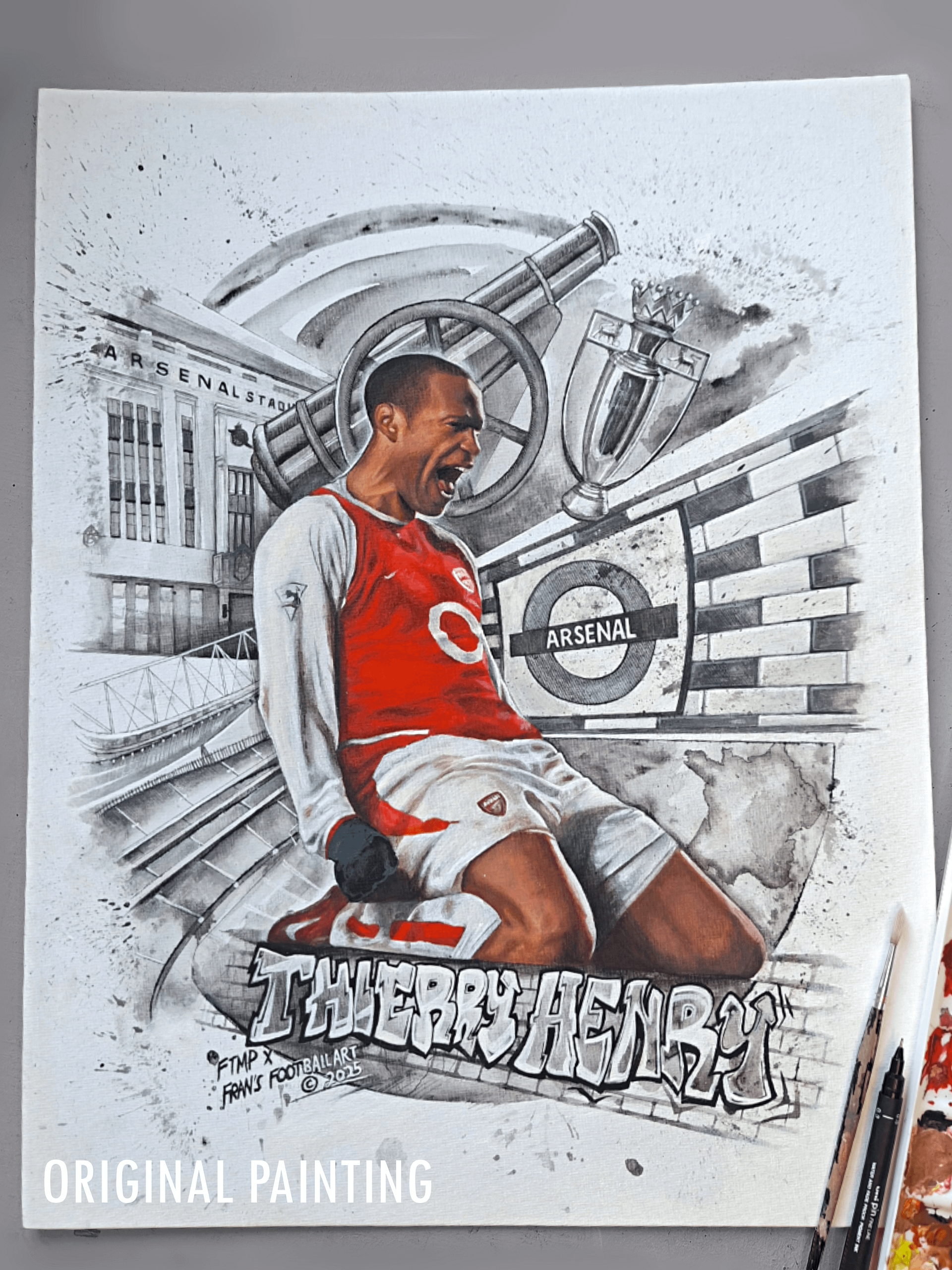 Thierry Henry Arsenal T-Shirt – Front Print Football Artwork (12th Man Podcast Exclusive) Recycled Materials product image (12)
