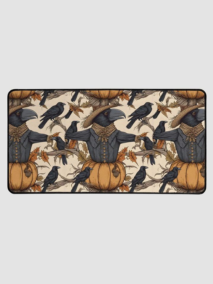 Desk Mat (31.5x15.5 inches) - Harvest Scarecrow Vintage Illustration Design product image (1)