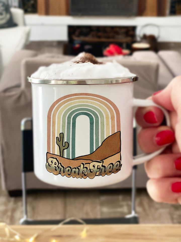 Break Free Enamel Camping Mug product image (1)