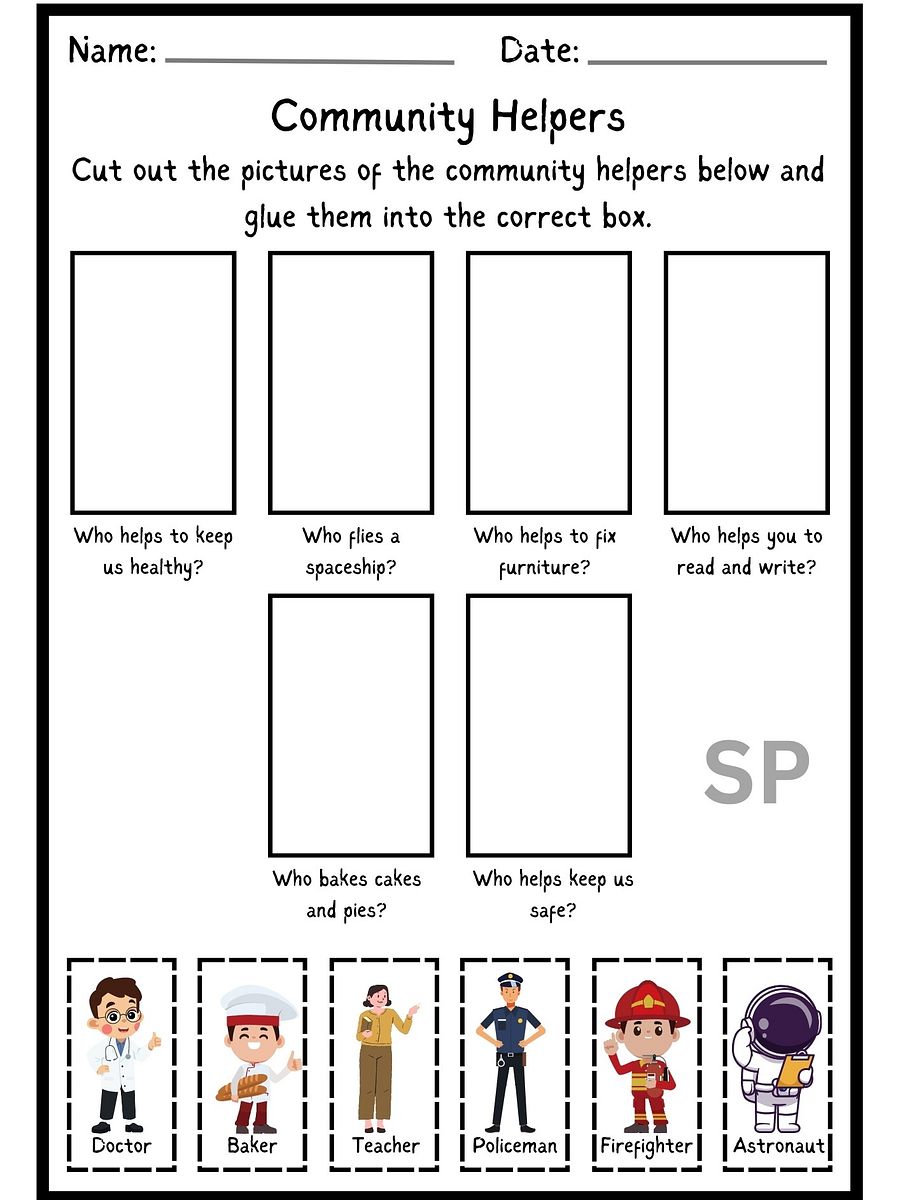 Community Helpers Worksheets Activities – Engaging Printables for Kids product image (8)
