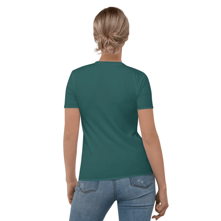 Plain Teal Green Soft Summer Women's Crewneck Polyester Heavyweight Premium T-Shirt by Treasure Pie product image (5)