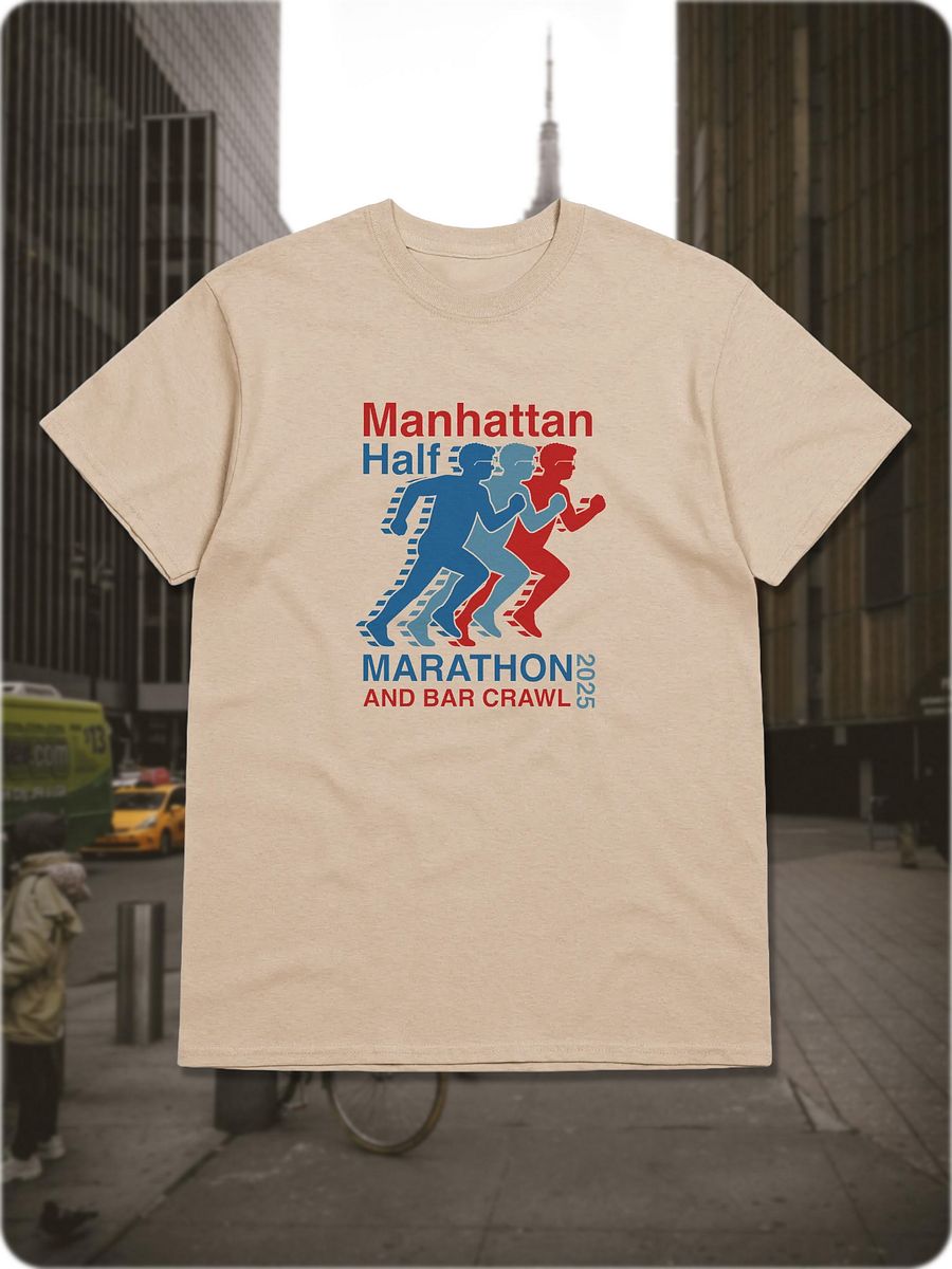 Half Marathon & Bar Crawl '25 T-Shirt (4 Colors) product image (1)