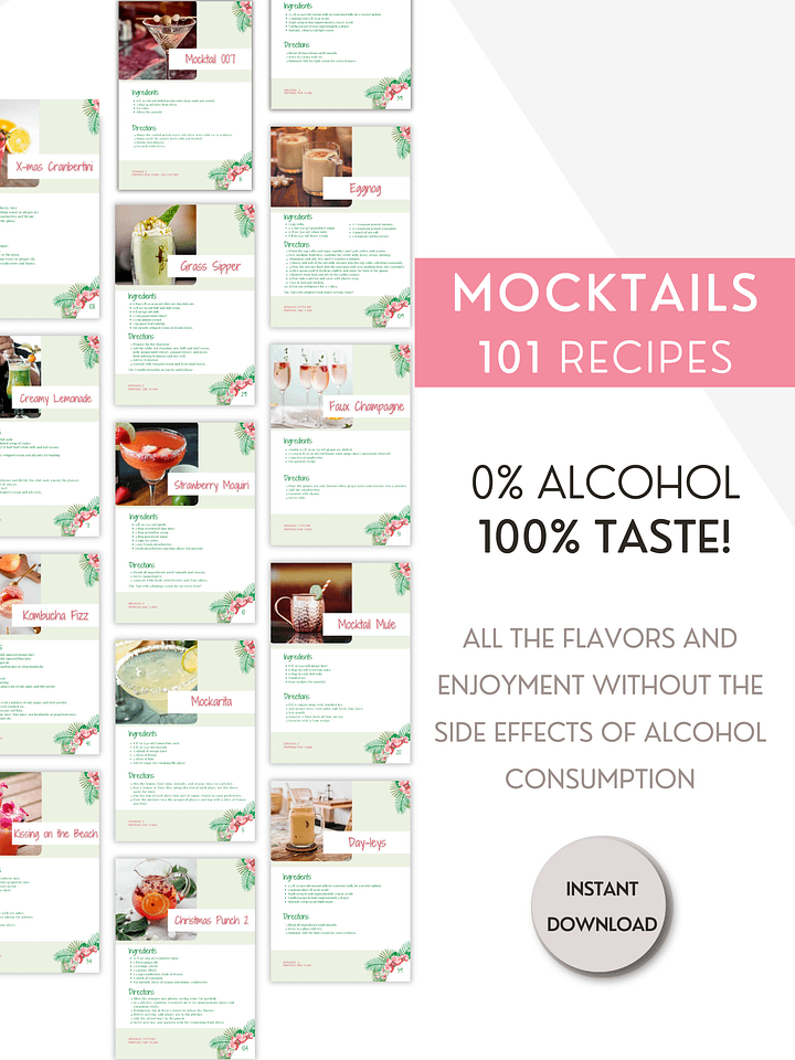 Mocktail Recipes 101 Non Alcoholic Drinks product image (2)