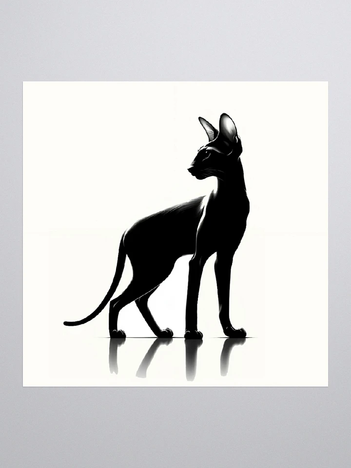 Kiss Cut Stickers: Oriental Shorthair Monochrome product image (1)