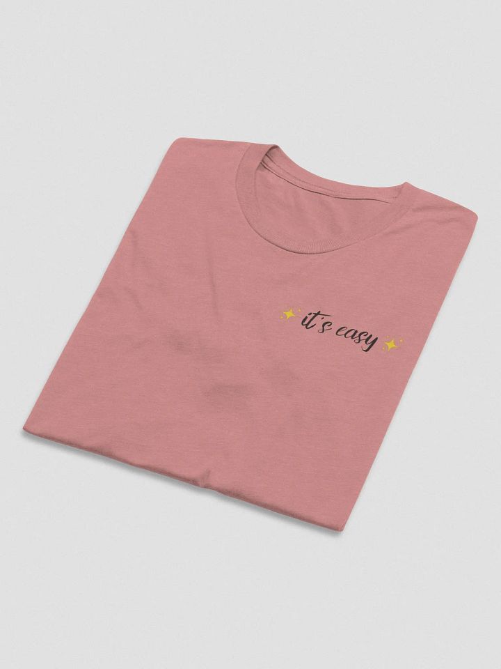 It's Easy T-Shirt (pink, blue, & white) product image (2)