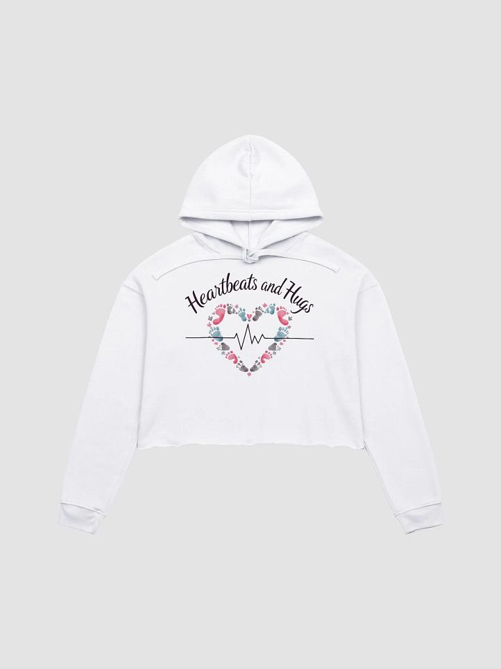 Ekg, Heartbeat and Hug Cropped Hoodie product image (4)