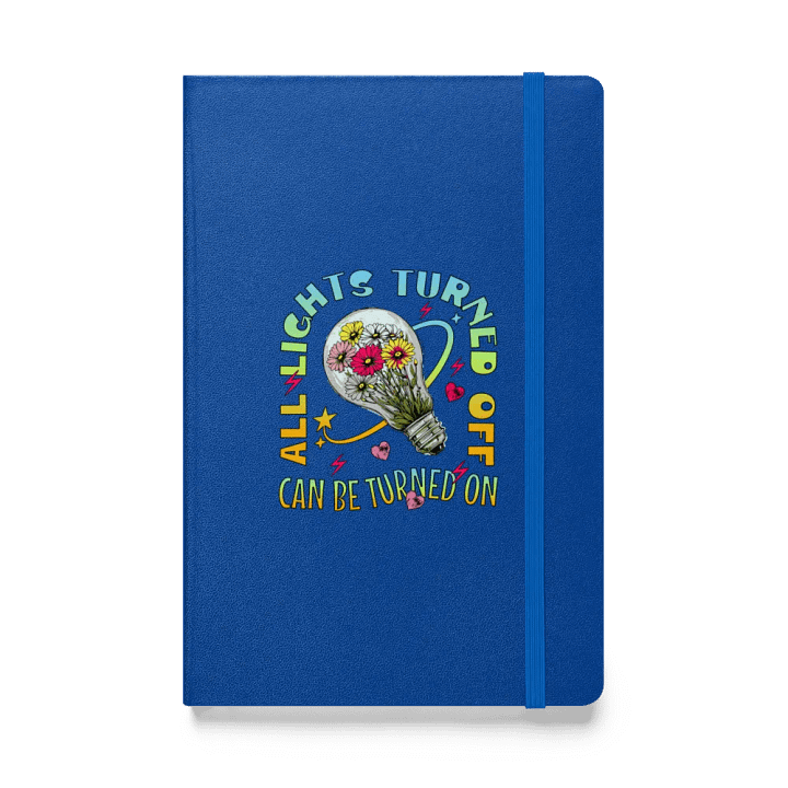 All Lights Turned Off Floral Lightbulb Hardcover Notebook product image (1)