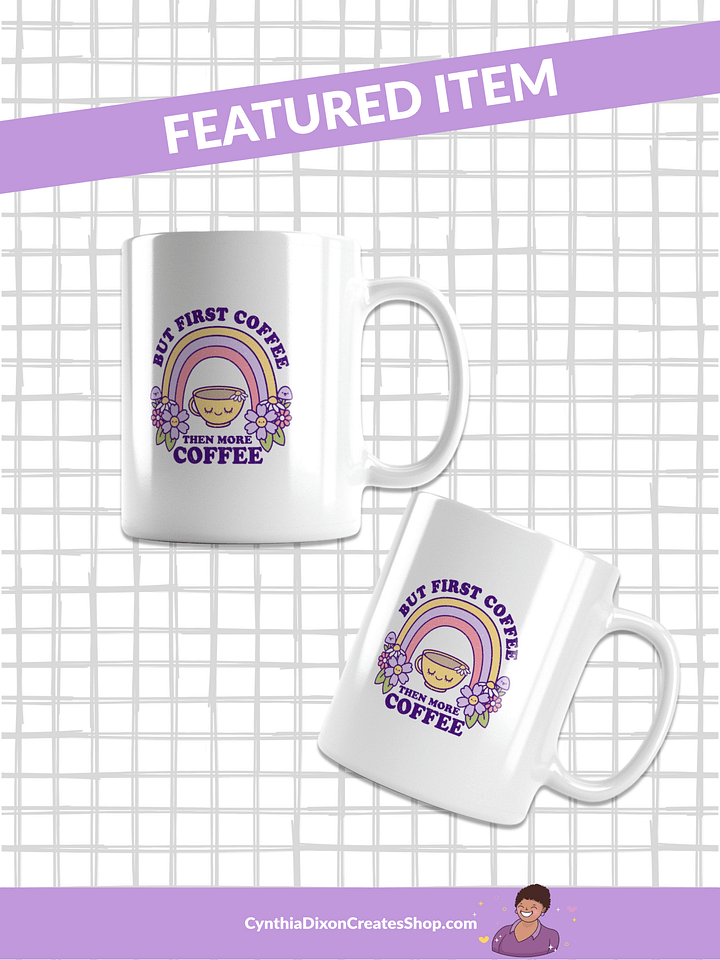But First Coffee Retro Kawaii Coffee Mug product image (1)