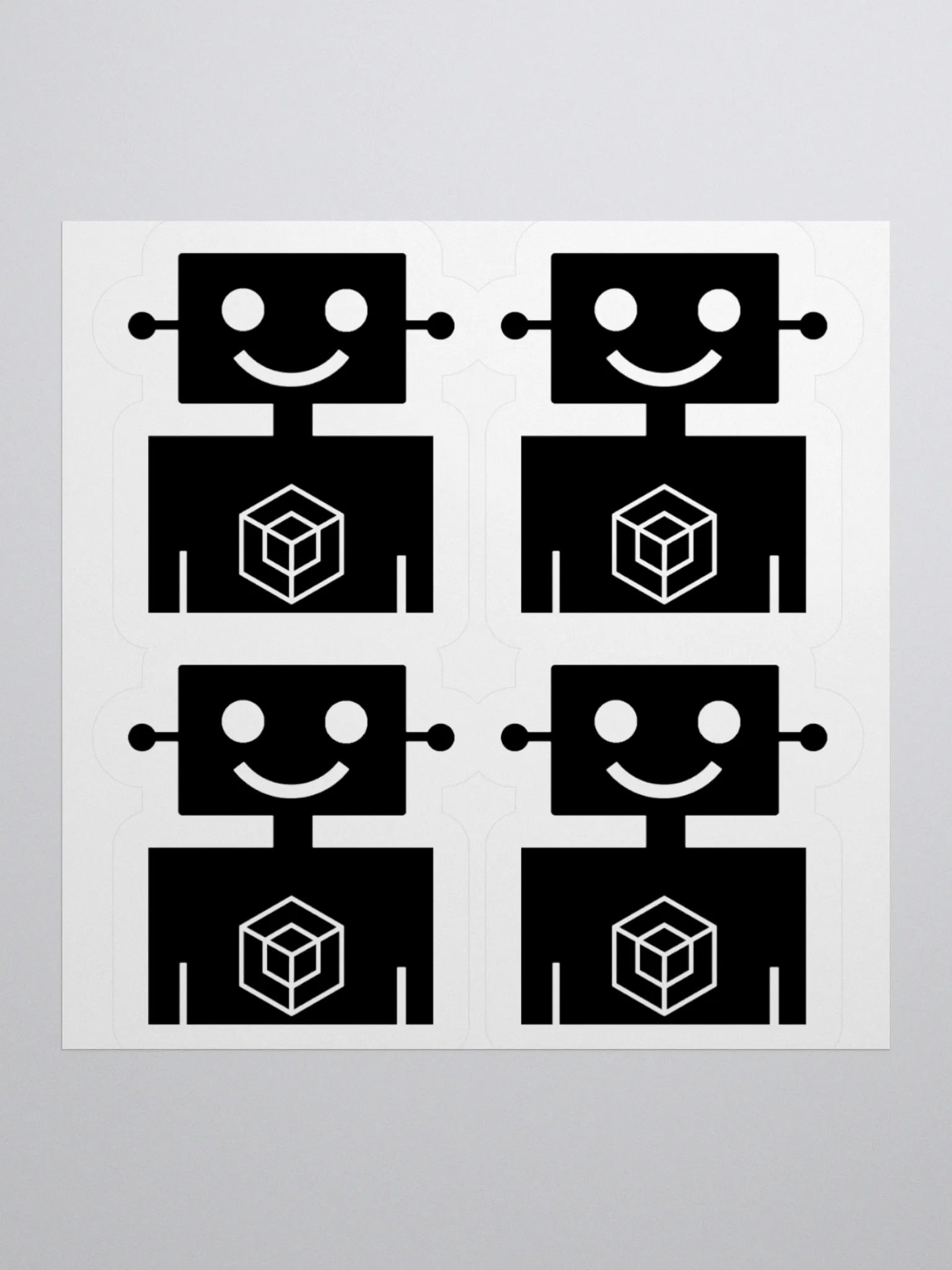 1 Sticker sheet with 4 Robot Men product image (1)