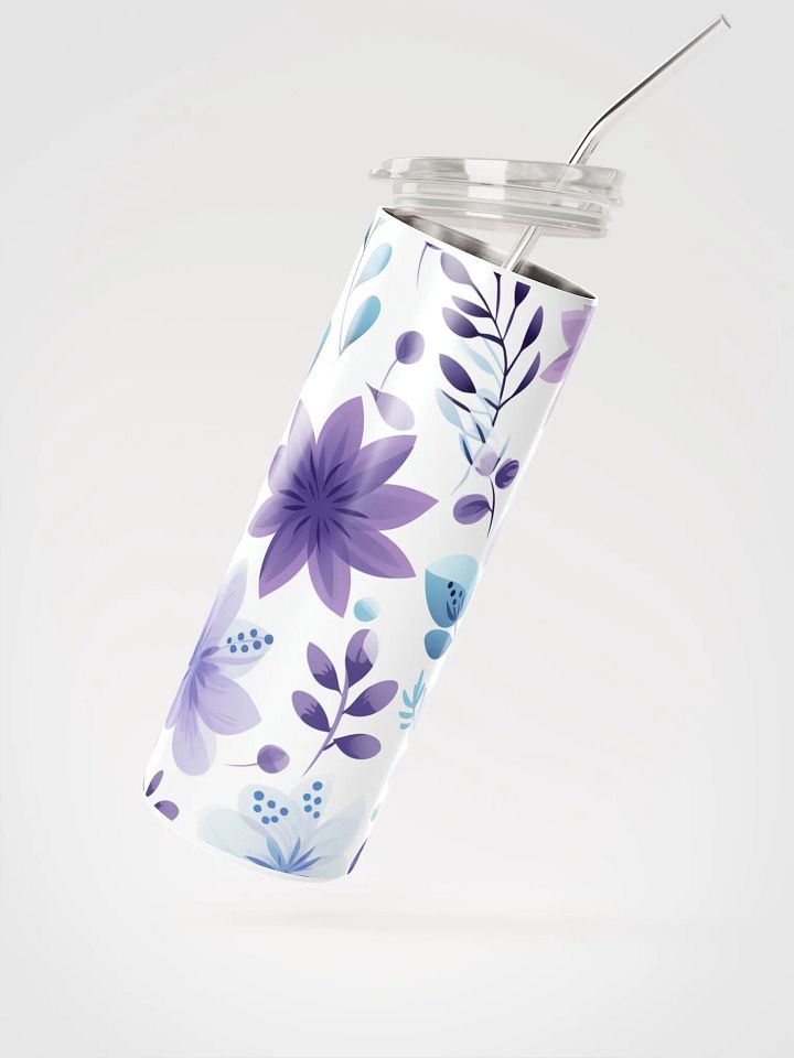 Pastel Purple Flowers 20oz Insulated Stainless Steel Tumbler – Ideal for Hot & Cold Drinks product image (2)
