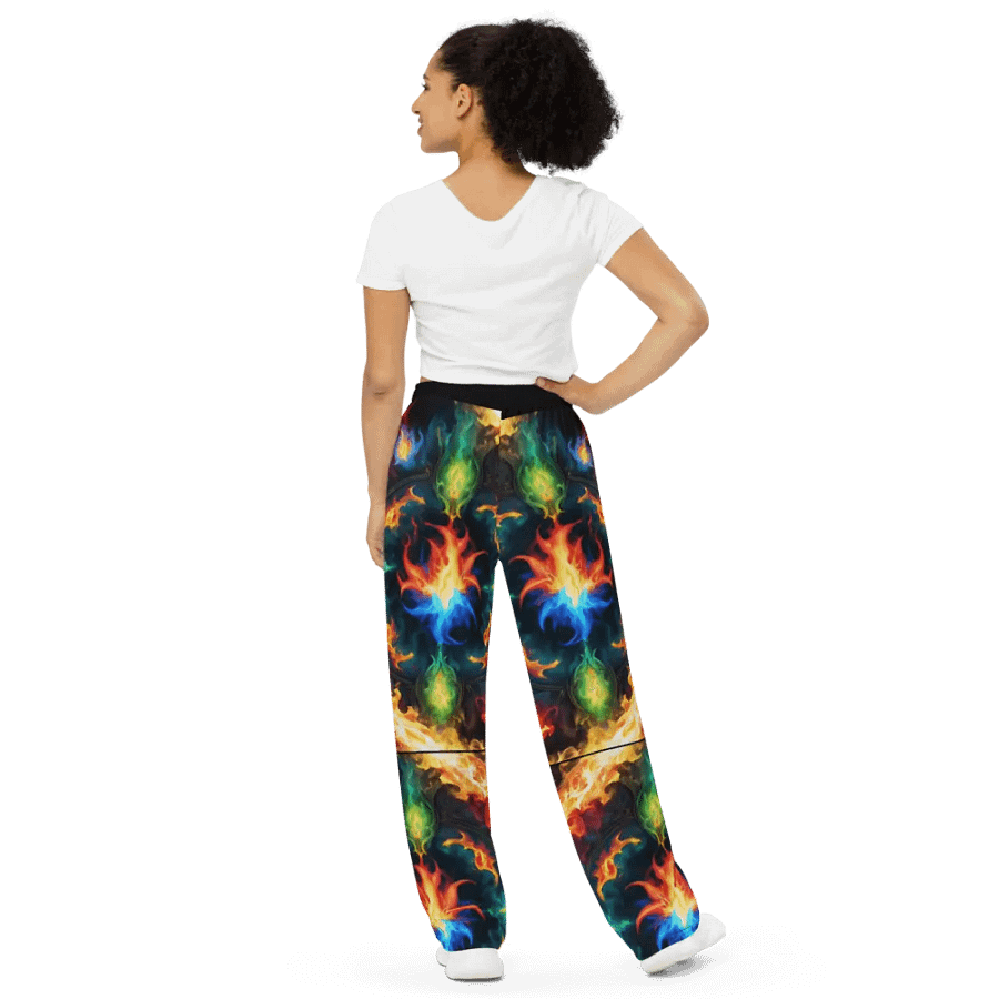 Inferno Blaze Unisex Wide-Leg Pants product image (4)