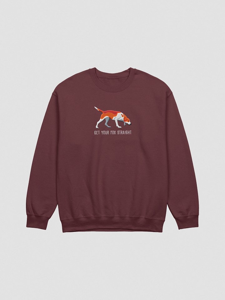 Get Your Fox Straight Sweatshirt (Embroidered) of an American Foxhound(Red) product image (4)