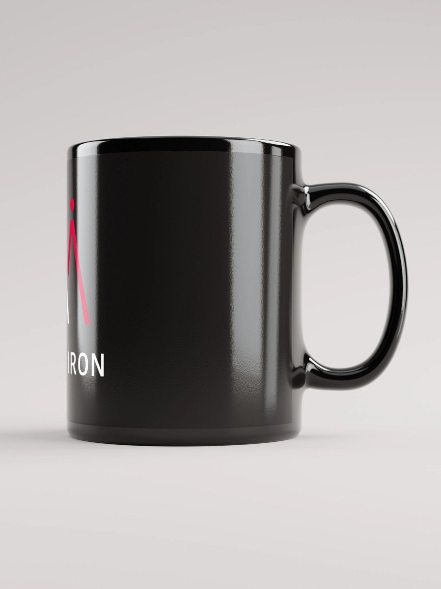 Men of Iron Logo Black Glossy Mug product image (2)