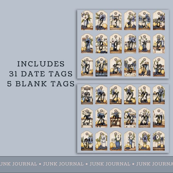 Blueberry Lemon Hibiscus - Printable Dated Tags V9 product image (2)