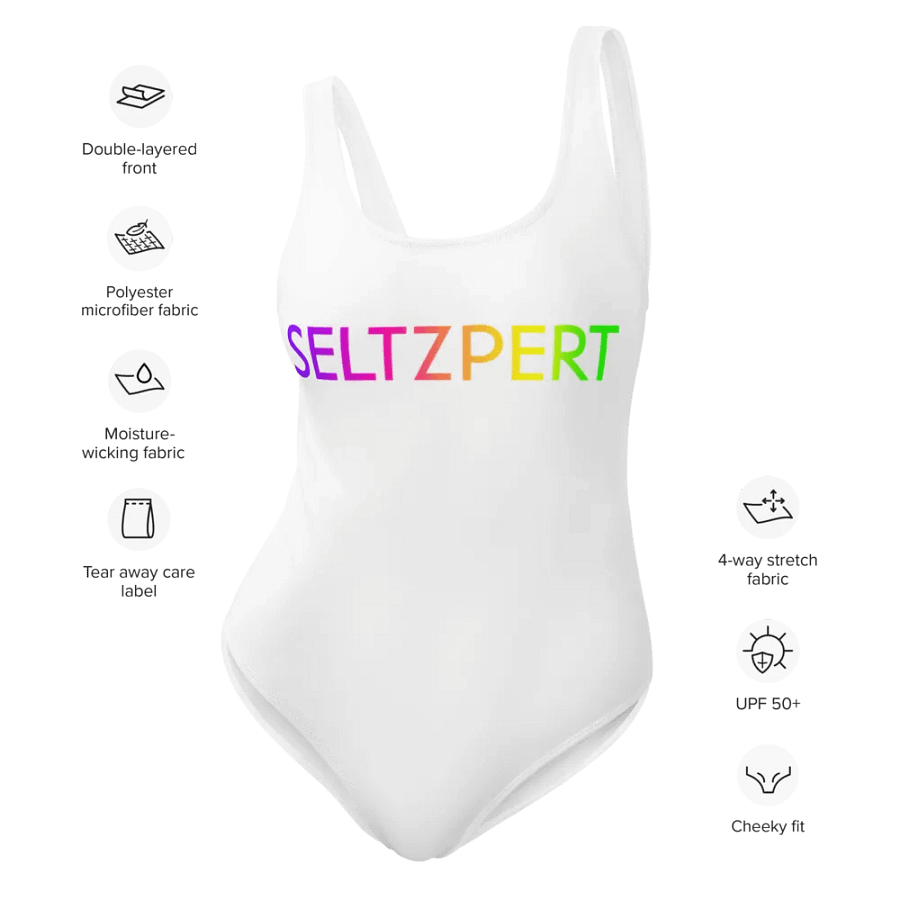Seltzpert Women's Swimsuit (White) | Rainbow Paradise product image (4)
