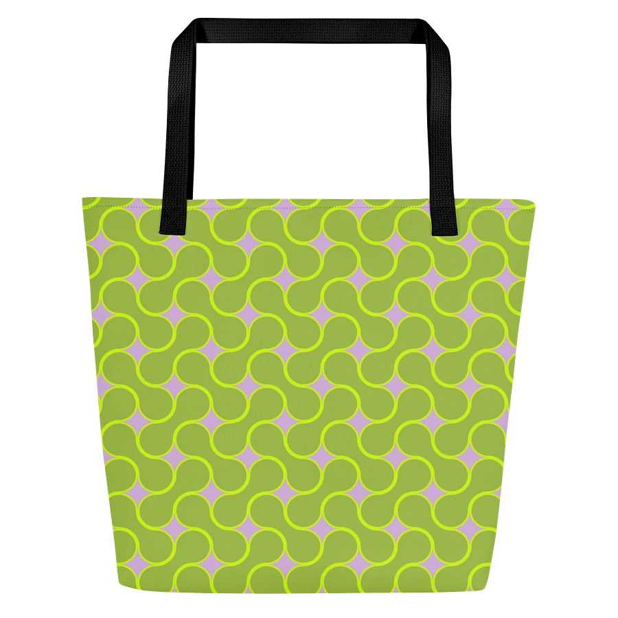 Lime Green Metaball Pattern All Over Print Tote product image (2)