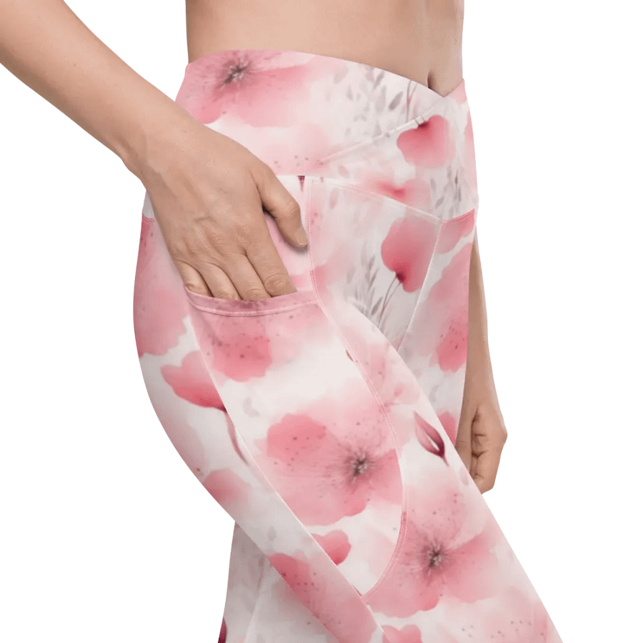 Floral Bliss Crossover Leggings with Sun Protection product image (10)