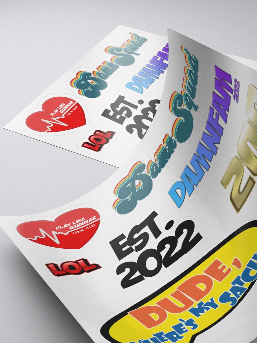 DamnSquad Sticker Sheet v4 product image (4)