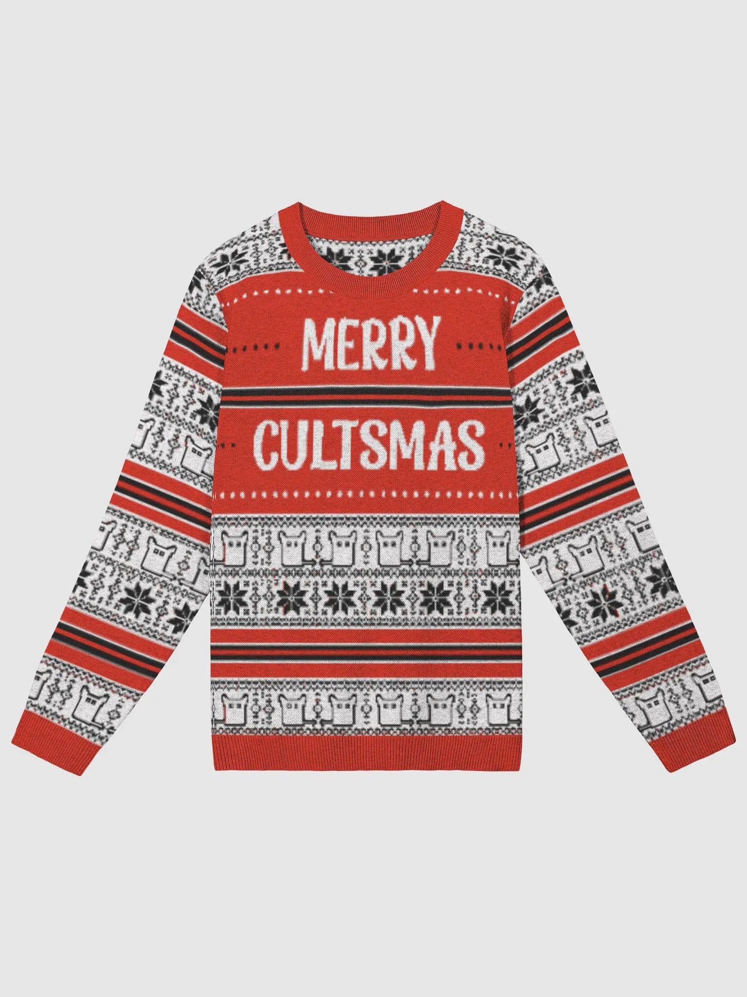 Cultsmas Sweater - What's B/W/R All Over product image (1)
