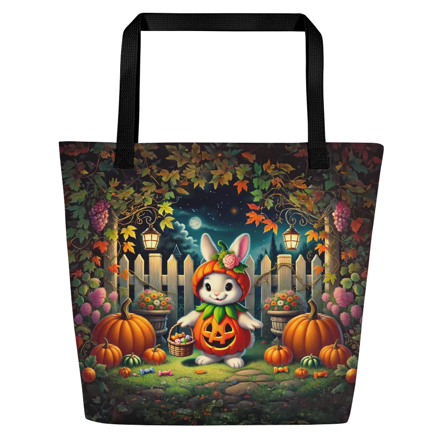 Whimsical Halloween Bunny Rabbit Pumpkin Patch Tote Bag product image (3)