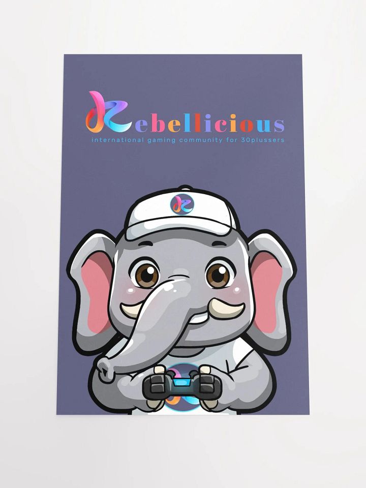 Rebellicious Gamer Rebelphant Poster product image (1)