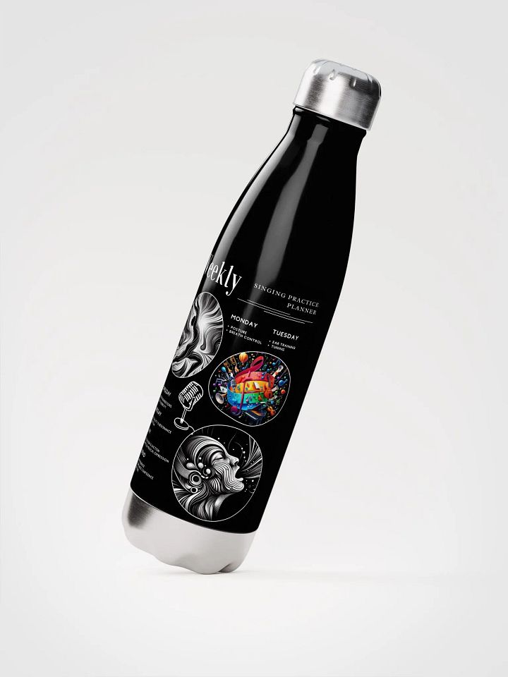 Weekly Singing Practice Planner Water Bottle product image (2)